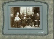 Antique Matted Family of 9 Photo - Workum, Netherlands - 11