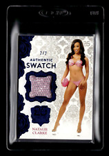 NATALIE CLARKE 2019 BENCH WARMER 25 YEARS AUTHENTIC SWATCH BLUE FOIL 2/2 picture