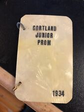 Vintage 1934 Cortland NY Jr Prom Calling Card Book picture