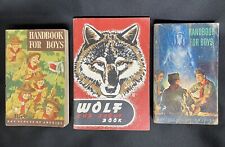 Lot of 3 Vintage 1948 & 1954 Boy Scouts of America/Wolf Cub Scout HANDBOOKS picture