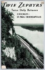 Transportation~Air View Twin Zephyrs @ River Near St Paul MN~Vintage Postcard picture