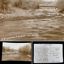 Postcard COLORADO South Fork River Endearing Message AZO RPPC Real Photo 1931 picture
