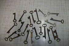 Antique Lot Of 22 SKELETON KEYS ~Some Solid Brass & Some Steel Keys /Mixed Lot picture