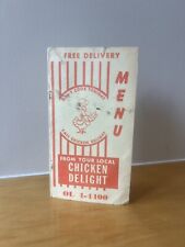 Vintage Chicken Delight Menu Bronx N.Y. 1950s Advertising picture