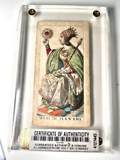 c1835 Antique Tarot Card Queen of Coins/Pentacles Museum Quality picture
