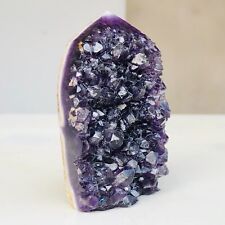 105g Natural violet Amethyst Quartz Crystal Druzy Obelisk Wand Healing S657 picture