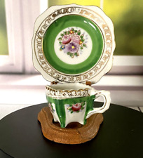 Vintage Minature Square Tea Cup with Plate and Stand | Made in Japan picture