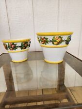 Zaccagnini Vintage Beautiful flower Pots made in Italy Set Of 2 picture