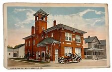 Antique 1918 Postcard WWI Soldier Eagle Fire Co No 2 Hanover PA Fire Engine picture