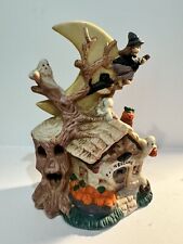 Vtg Spooky Hollow Halloween Haunted House Pumpkin/Witch/Moon #285 picture