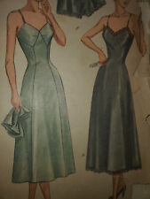 Vtg 1949 Simplicity 2692 Hollywood Panel Slip and Panties Pattern Sz 16 Bust 34 picture