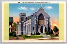 Asheville NC North Carolina Postcard First Christian Church Buncombe County picture