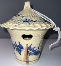 Hand Made Blue & White Floral Ceramic Height 8