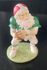 Vintage Santa Claus Football Player Resin Christmas Figurine  Statue - 5.5” picture