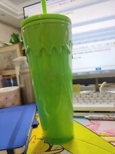 Christmas New Year Gift STARBUCKS Slime Green Glow In The Dark Tumbler Cup 24oz picture