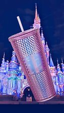 New Walt Disney World 50th Anniversary Geometric Starbucks Tumbler Straw- Pink picture
