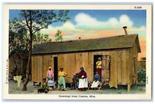 c1940 Family Picture House Greetings From Canton Mississippi MS Vintage Postcard picture