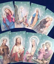 CHRISTMAS Holy Cards Gold Words Jesus Mary Saints SPECIAL New Old Convent Cards picture