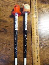 1983 2 RETURN OF THE JEDI Ewok & Red Royal Guard Pencils & Toppers Made Korea picture