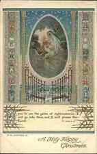 1910 Christmas Postcard Nativity Mary Baby Jesus Art Nouveau Nister 1129 picture