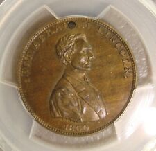 1860 DeWitt-AL 1860-41 Abraham Lincoln Campaign Medal Token PCGS MS62 picture