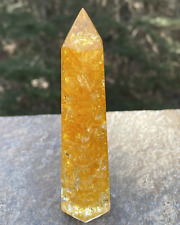Citrine Orgone Tower Point Wand  Prosperity Creativity Protection 29297E picture