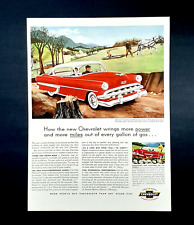 Chevy Bel Air car ad vintage 1954 red sport coupe automobile advertisement picture