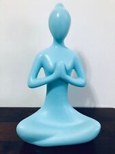 Lovely Tall Blue Yoga Statue/Figurine. 12 inches tall. Lovely gift or Keepsake. picture