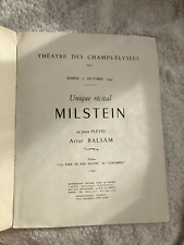 Programme Recital Milstein 17/10/1949 Violin Piano Artur Balsam picture