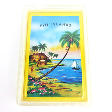 Vtg Fiji Islands Souvenir Playing Cards W/Plastic Case Made in British Hong Kong picture