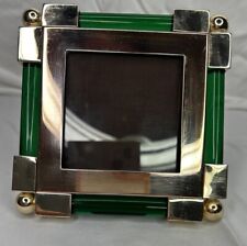 William Yeoward Green Crystal Gold Photo Frame For 2.5” X 2.5” Photo picture
