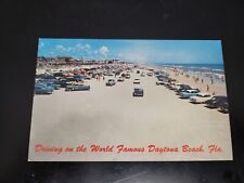 Driving World Famous Dayton Beach FL Florida Old Cars VTG Postcard  RPPC picture