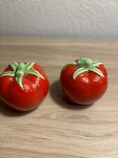 Vintage Little Tomato Salt and Pepper Shakers Pantry Parade Ceramic picture