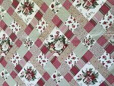 SCHUMACHER - WAVERLY  “COASTAL QUILT” QUILTED  PATCHWORK FABRIC - 18 YARDS $550 picture