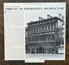 Threats to Edinburgh's Architecture - 1967 Press Cutting r448 picture