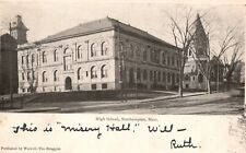 Northhampton MA-Massachusetts, 1906 High School Front View Vintage Postcard picture