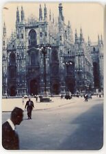 AWESOME VINTAGE KODACHROME color PHOTO 1948 travel MILAN street CATHEDRAL 1940s picture