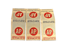 4 Vintage A&P 1940s Grocery Store Come See...You'll Save HTF Matchbooks Unstruck picture