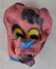 Vintage Rubber Halloween Dog Mask Mean Ugly Bulldog Cartoon Latex picture