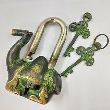 Real Antique Vintage Padlock with Working Key Rare Camel Style picture