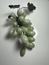 Green Grapes Stone With Leaves  8”  Realistic Vintage Unique MCM picture