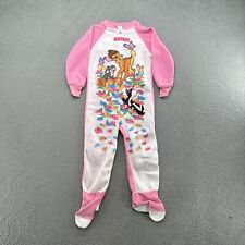 Vintage Sears Disney Bambi One Piece Pajamas Footie Pjs in Size 6X picture