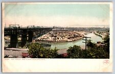 Cleveland, Ohio OH - The Viaduct and Flats - Vintage Postcard - Unposted picture
