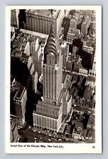 New York City NY, RPPC, Aerial View Chrysler Building, Vintage Postcard picture