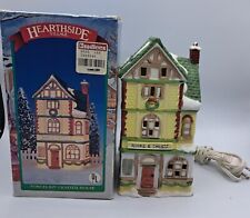 VTG 1991 Lemax Hearthside Village Porcelain Lighted House Books & Charts Store picture