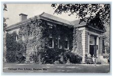 c1910 Carnegie Free Library Exterior Building Baraboo Wisconsin Vintage Postcard picture