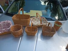 longaberger basket lot 7X 1980s To 90s picture