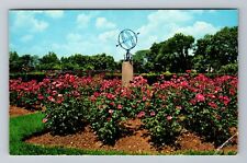 Columbus OH-Ohio, Park of Roses Sundial, Antique Vintage Souvenir Postcard picture