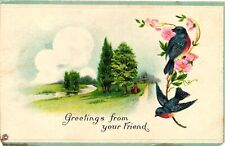 Vintage Postcard- Greetings From Your Friend. picture