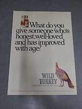 Wild Turkey Kentucky Bourbon Print Ad 1990  8x11 Great To Frame  picture